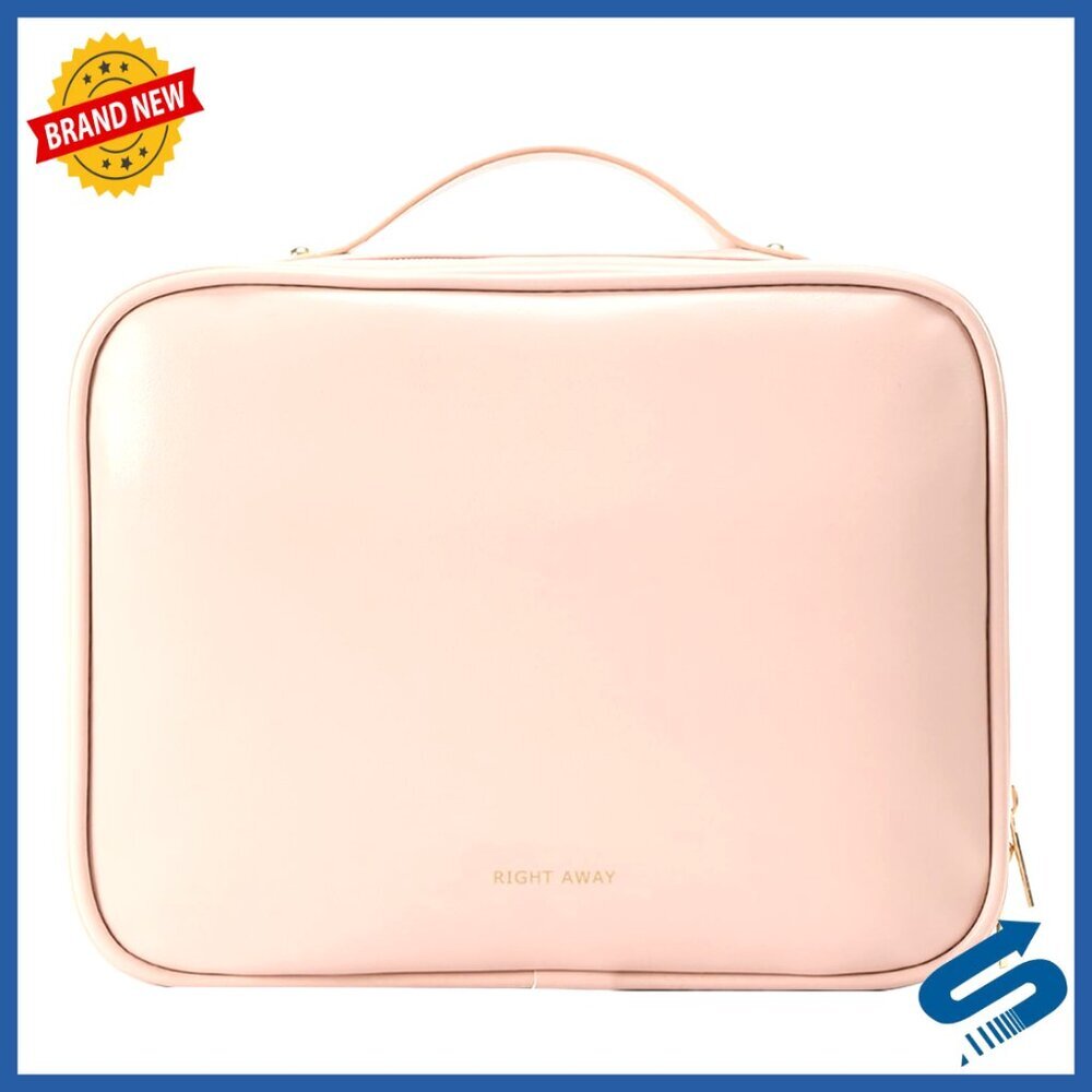 Large Waterproof Toiletry Bag with Compartments Travel Makeup Organizer Pink